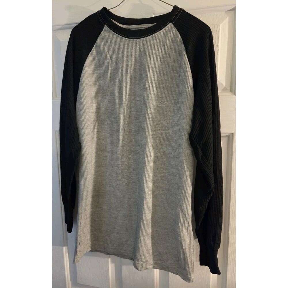 Architect Jean Co Long Sleeve Black Gray Small S Two Tone Casual Top